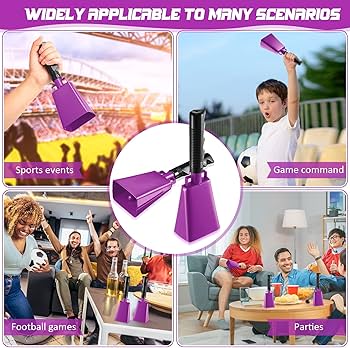 Amazon.com: Kigley 6 Pack Cow Bells Bulk, Metal Cowbells Noise